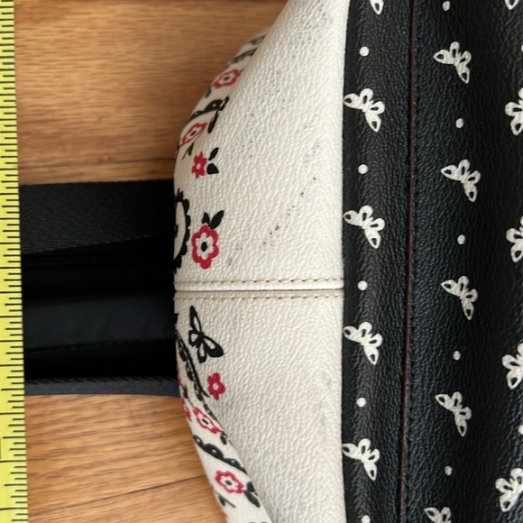Coach Black White Mini Backpack lightning bolt bandanna ditsy butterfly pattern - Picture 9 of 9